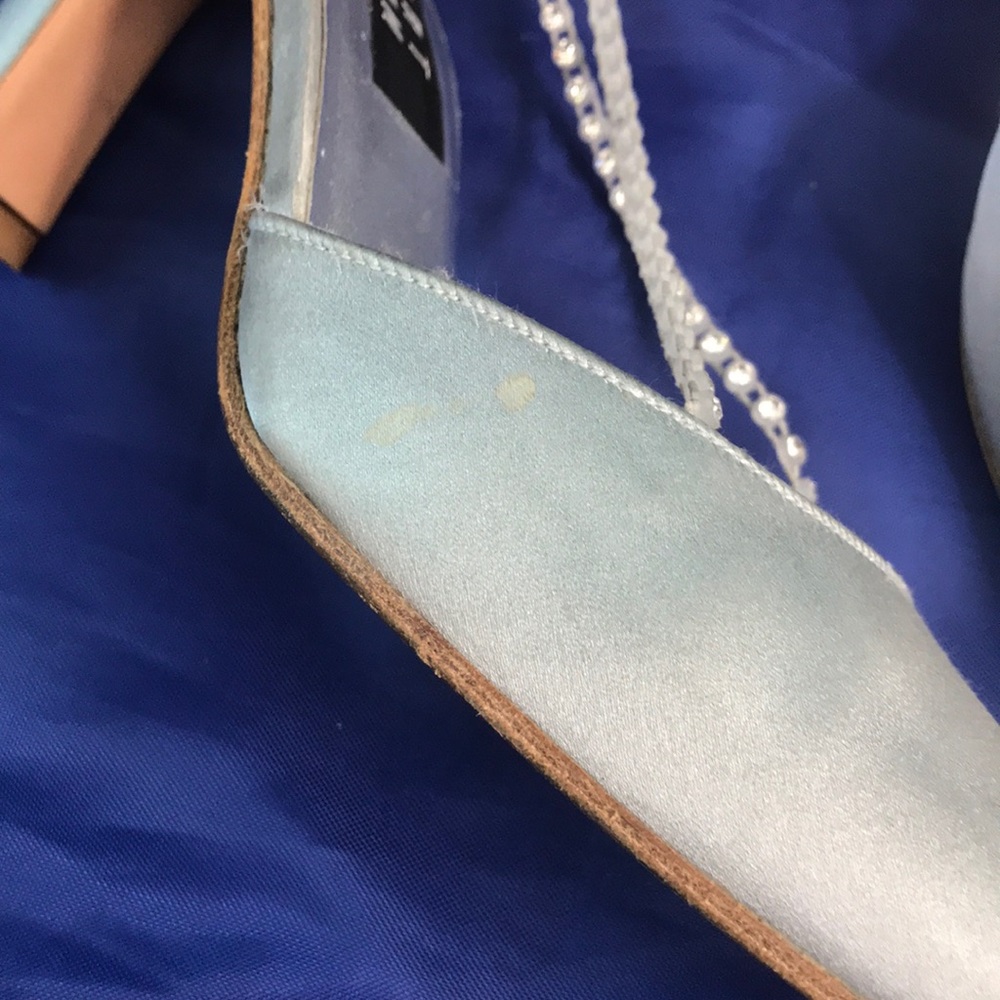Vintage Stuart Weitzman Satin Heels With Beads - Picture 9 of 11